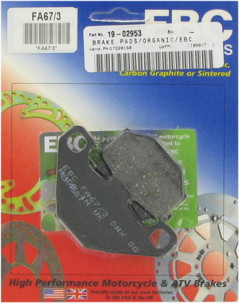 Organic Base (r)fa(r) Brake Pads, 1, nordicamoto.ro