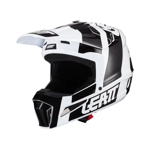 Leatt Moto 3.5 2025 V24 gyermek sisak, fekete/fehér, M, 6, nordicamoto.ro