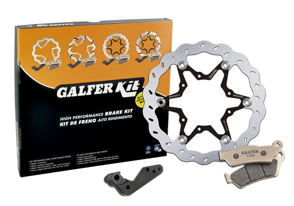 Oversize Brake Kit Front Black, Silver, Stainless Steel, Polished, 2, nordicamoto.ro