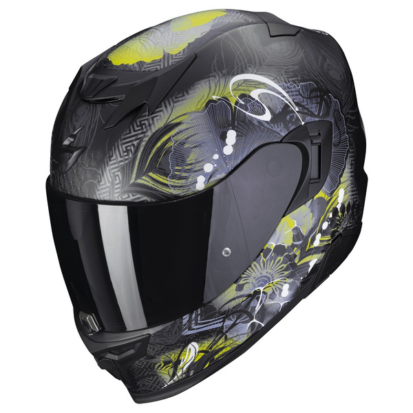 Casca integrala sport/touring SCORPION EXO-520 EVO AIR MELROSE Negru/Galben M, 1, nordicamoto.ro