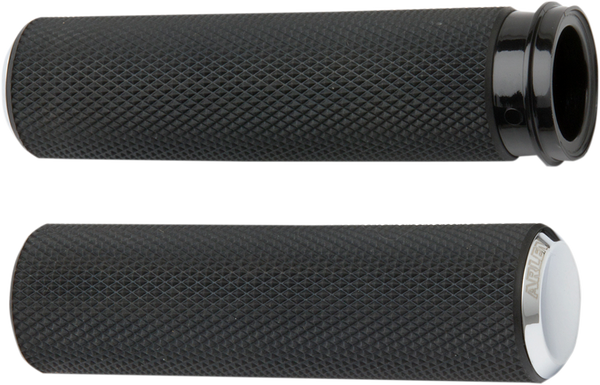 Fusion Knurled Grips Black, 1, nordicamoto.ro