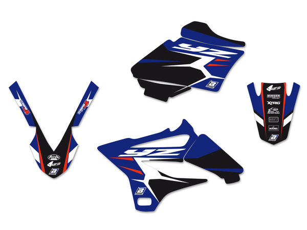 Graphics Kit With Seat Cover Black, Blue, White, 4, nordicamoto.ro