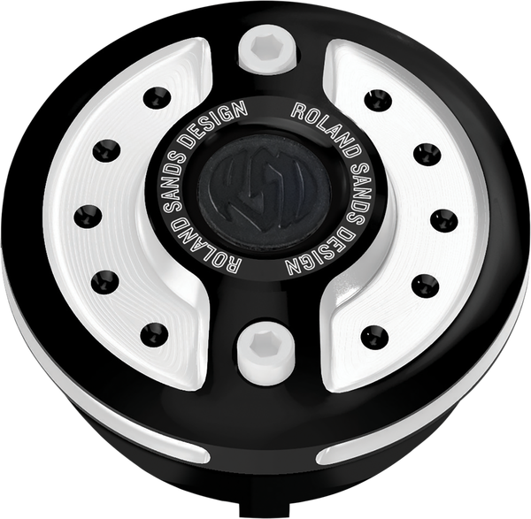 Gas Cap Radial Cntrst Cut Black, Silver, 1, nordicamoto.ro