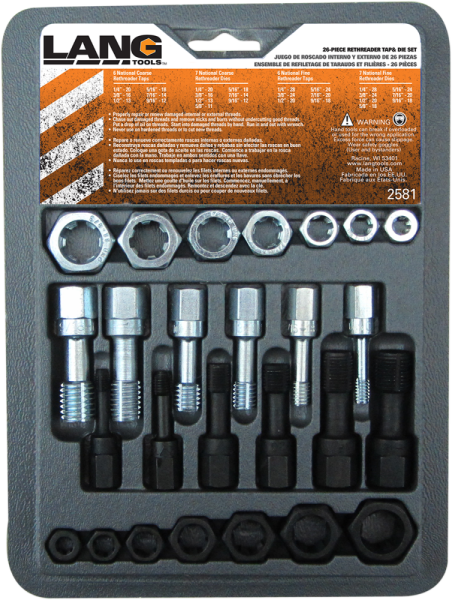 Thread Restorer Tap And Die Set 26-pieces Black, Silver, 1, nordicamoto.ro