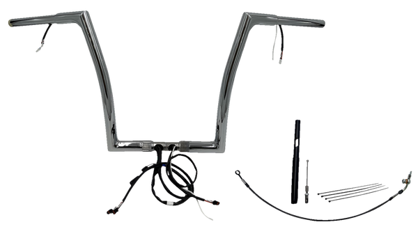 Plug & Play Ez Install 1-1/4(r) Flat Top Handlebar Kit Silver, 1, nordicamoto.ro