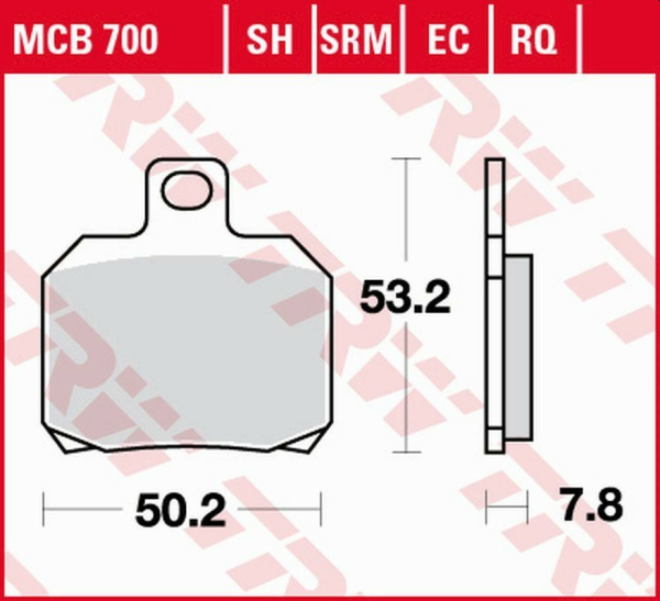 TRW Organic hátsó fékbetétek a következő modellekhez: DERBI GPR 50 '03–'16/SENDA 50 '07–'17/GP1 125 '06–'11/PEUGEOT CITY STAR '10 -/SUZUKI UH 125/150 BURGMAN '02–'06/YAMAHA YP 125 MAJESTY '01–'09/YP 125 X-MAX '06–'16, 1, nordicamoto.ro