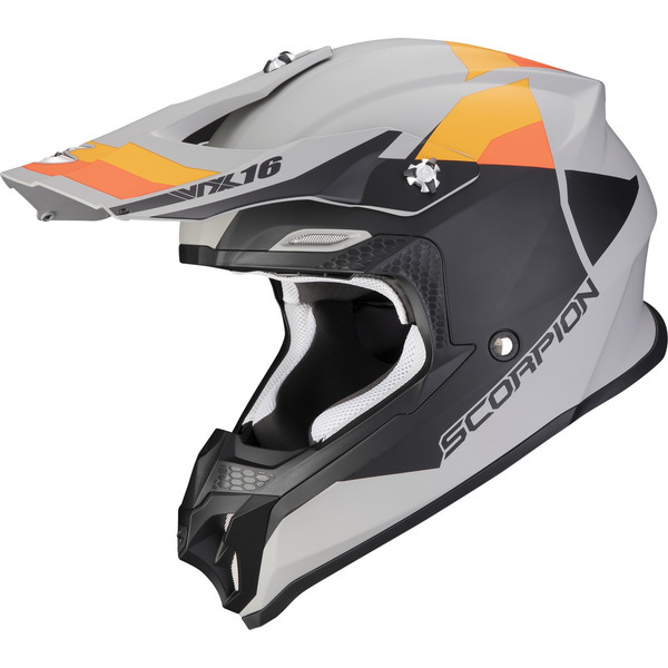 Casca cross-enduro SCORPION EXO VX-16 EVO AIR SPECTRUM Gri mat/Portocaliu M, 1, nordicamoto.ro