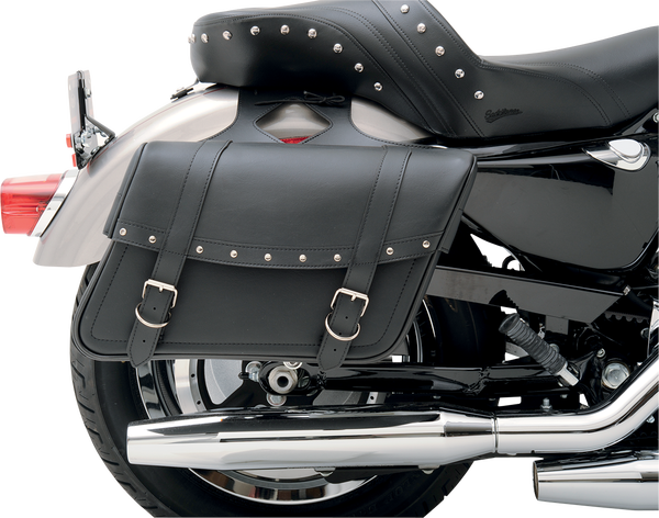 Highwayman Rivet Slant-style Saddlebags Black Jumbo, 3, nordicamoto.ro