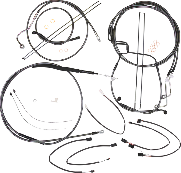 Black Pearl Designer Handlebar Installation Kit Black, 1, nordicamoto.ro