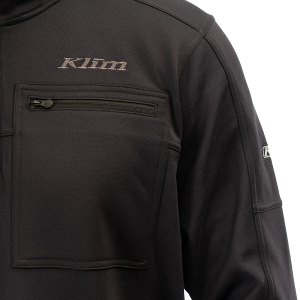 Pulover Klim Glacier 1/4 Zip Mid Layer Dark Olive - Black, 26, nordicamoto.ro