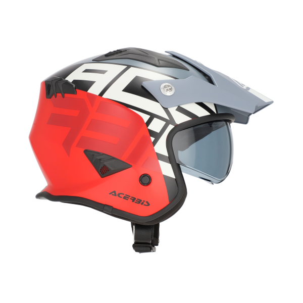Acerbis Aria Sport Jet sisak, szürke/piros, M-es méret, 9, nordicamoto.ro