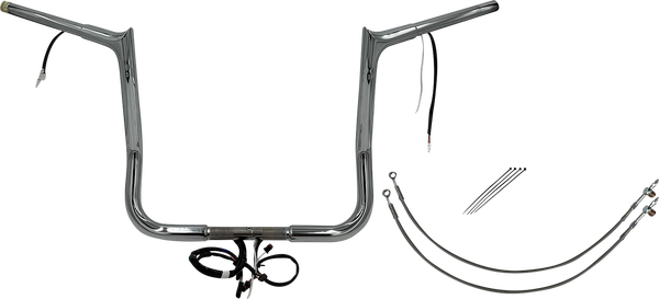 Plug & Play Ez Install 1-1/4(r) Pointed Top Handlebar Kit Silver, 3, nordicamoto.ro
