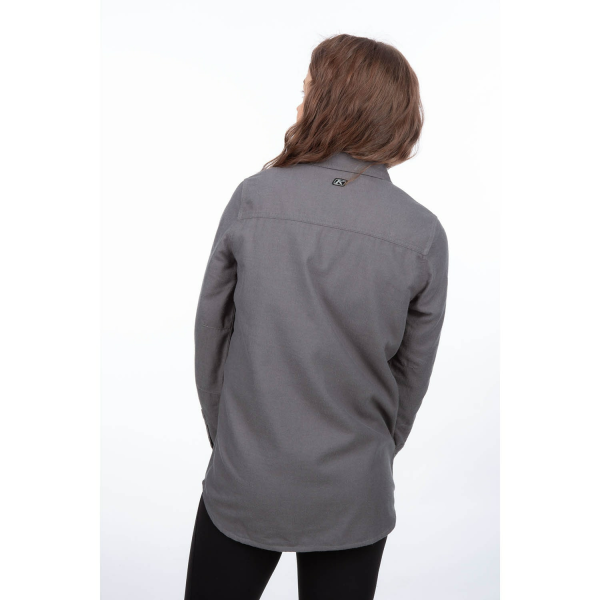 Cămașă flanel damă  Klim Kinsey Midweight Asphalt Heather (Non-Current), 10, nordicamoto.ro
