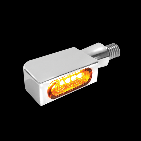 Blokk-line Micro Led Blinker Chrome, 1, nordicamoto.ro