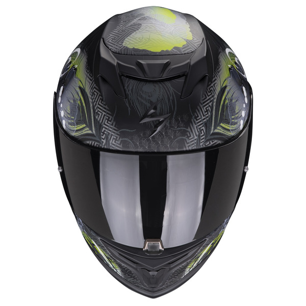 Casca integrala sport/touring SCORPION EXO-520 EVO AIR MELROSE Negru/Galben M, 2, nordicamoto.ro