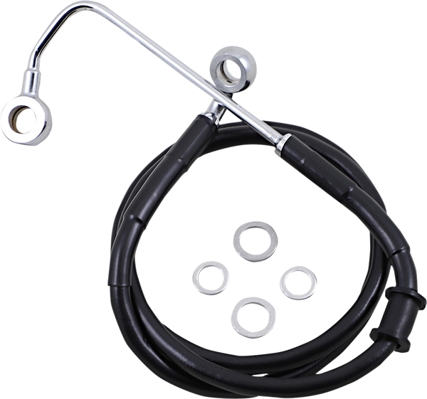 Extended Length Stainless Steel Brake Line Black, Vinyl Coated Oversize [+254 mm (10'')], 1, nordicamoto.ro