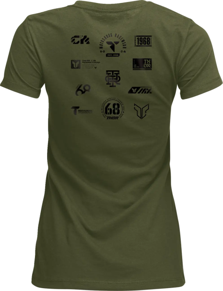 Tricou Dama Thor Patched Up Verde XL, 3, nordicamoto.ro