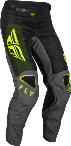 Pantaloni MX Fly Kinetic Jet Negru/Olive/Fluo Galben 28, 1, nordicamoto.ro