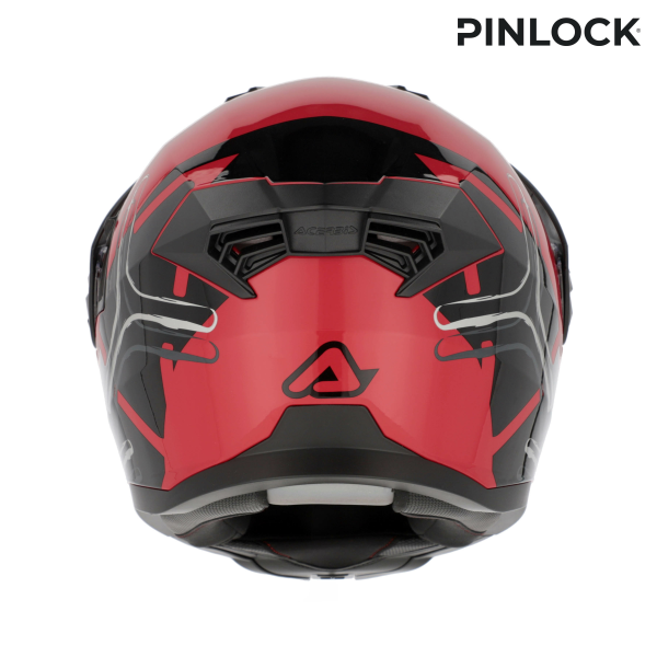 Acerbis Rider Graphic felhajtható bukósisak, piros/szürke, M méret, 7, nordicamoto.ro