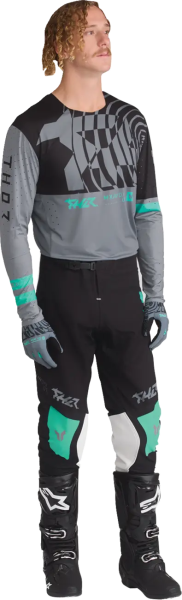 Thor Sportmode Mind Control póló, fekete/szénszürke, XL, 4, nordicamoto.ro