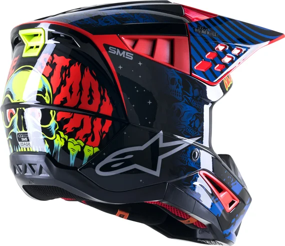 Casca Alpinestars SM5 Solar Flare Blue/Red XL, 2, nordicamoto.ro