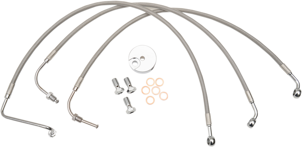 Stainless Steel Brake Line Kit Silver 30, 1, nordicamoto.ro