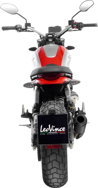LeoVince LV-10 fekete slip-on kipufogórendszer a Ducati Scrambler 800-hoz, 3, nordicamoto.ro