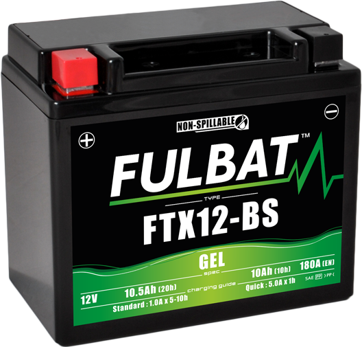 Fulbat FTX12-BS motorkerékpár-gélakkumulátor, 1, nordicamoto.ro