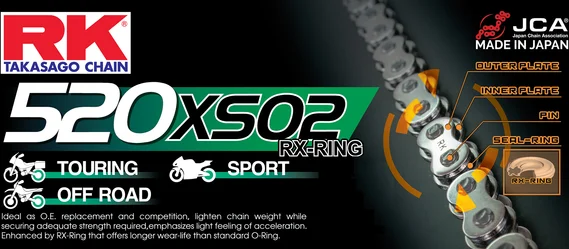 520 Xso2 Drive Chain Natural, 1, nordicamoto.ro
