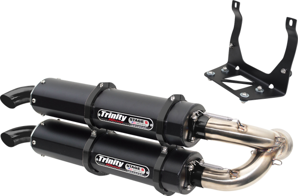 Stage 5 Dual Slip-on Muffler Black, Brushed, Cerakote®, 1, nordicamoto.ro
