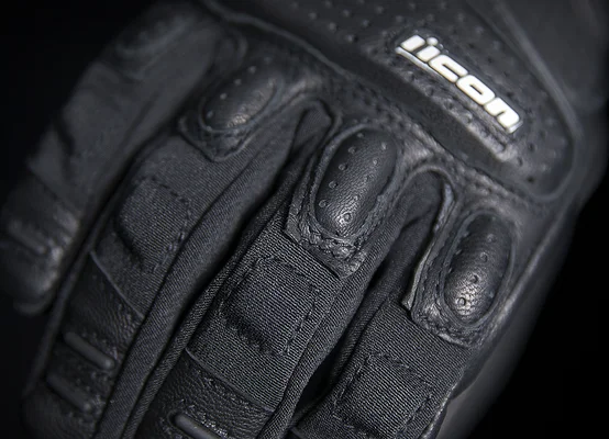 Manusi Piele Icon Superduty™ Black/White 4X, 7, nordicamoto.ro