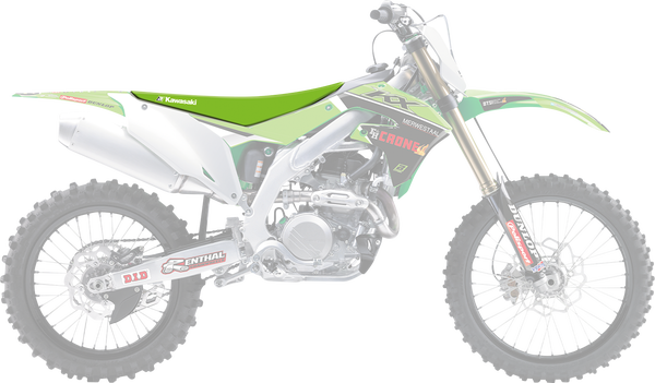 Replica Team Seat Cover Green, 2, nordicamoto.ro