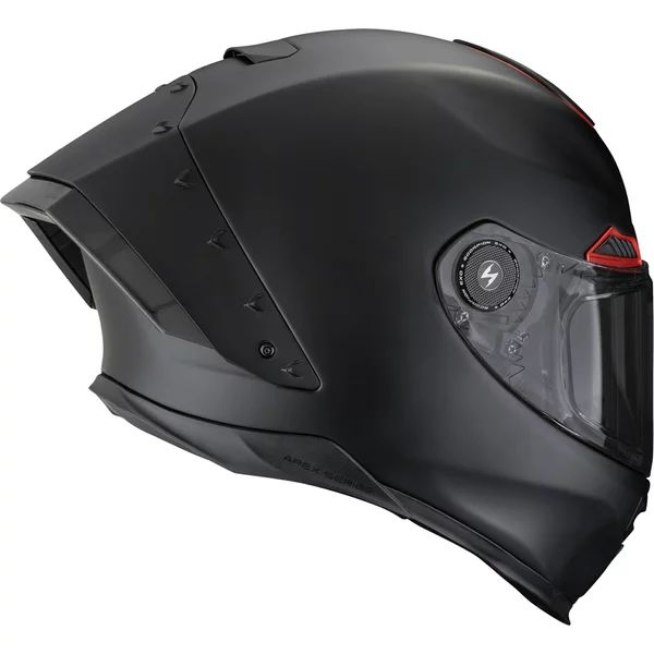 SCORPION EXO-RACE AIR SOLID S teljes arcú sport sisak – matt fekete, gyöngyházfehér díszítéssel, M-es méret, 7, nordicamoto.ro