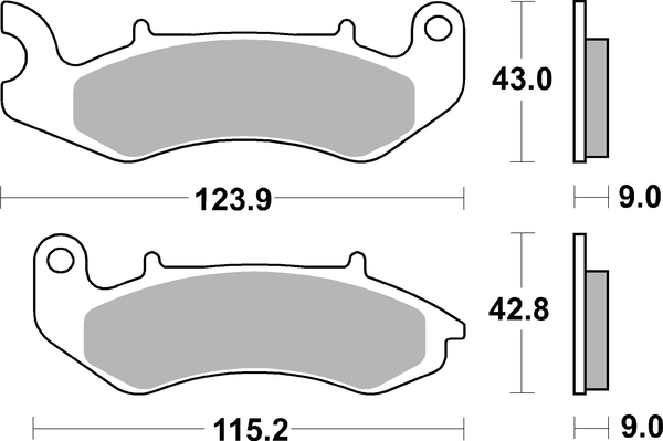 Ct Scooter Carbon Tech Organic Brake Pads, 1, nordicamoto.ro