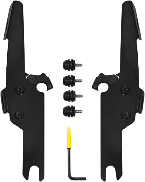 Fats/slim Windshield  Trigger-lock Complete Mount Kit Black, 1, nordicamoto.ro