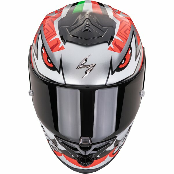 Casca integrala sport SCORPION EXO-R1 EVO AIR ZACCONE REPLICA Argintiu/Negru/Rosu L, 3, nordicamoto.ro