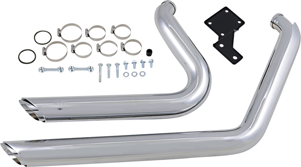 Shortshots Staggered Exhaust System Black, 1, nordicamoto.ro