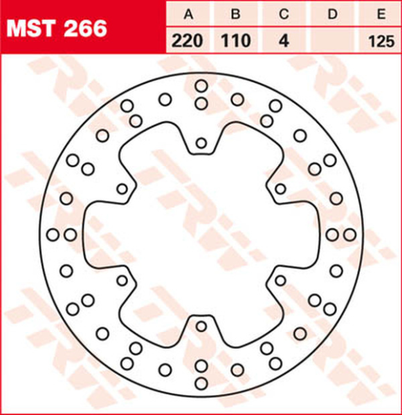 Round Fixed Brake Rotor 220-250mm Steel, 2, nordicamoto.ro