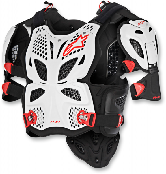 A-10 Full Chest Protector White-black Xs-s Black, White  XS/S, 1, nordicamoto.ro