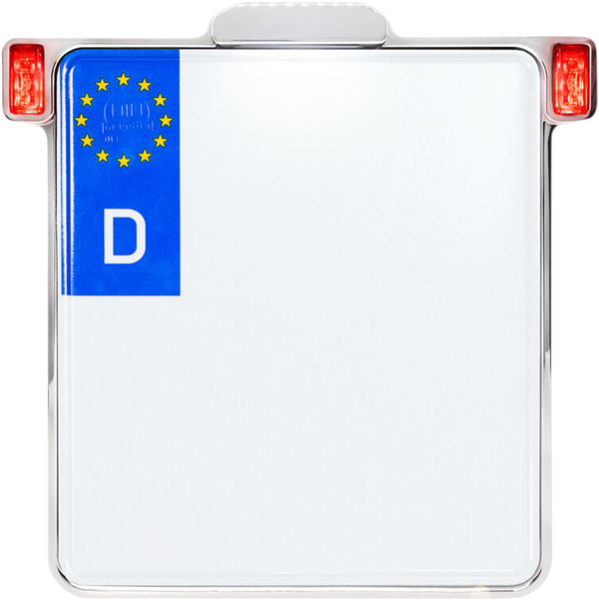 All-in-one 2.0 License Plate Holder W/ Led Plate Lights, Brake And Rear Lights Chrome, 1, nordicamoto.ro