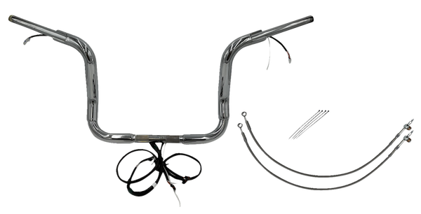 Plug & Play Ez Install 1-1/2(r) Round Top Handlebar Kit Silver, 2, nordicamoto.ro