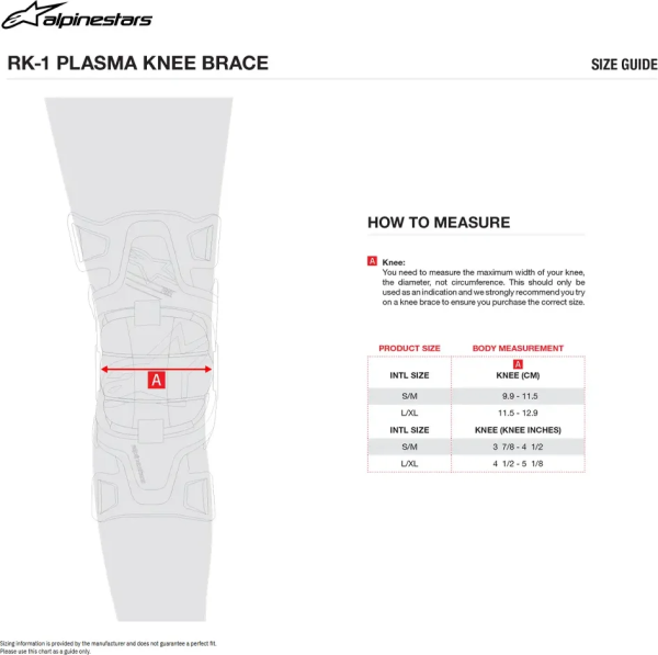 Alpinestars Rk-1 Plasma fekete/piros térdvédők, S/M méret, 2, nordicamoto.ro