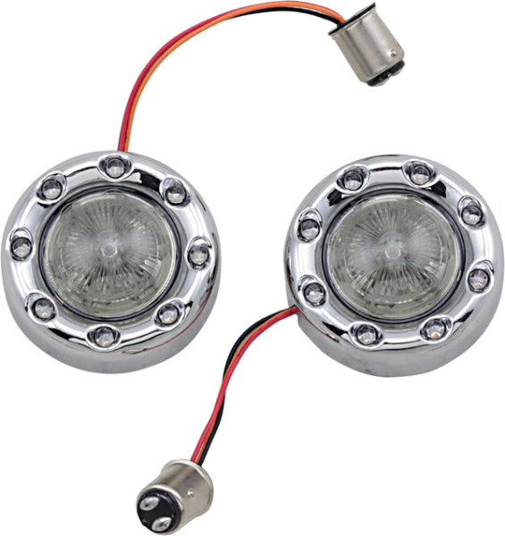 Probeam® Bullet Ringz 1157 Rear Turn Signals Chrome, 1, nordicamoto.ro