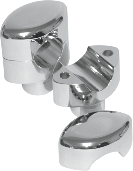 Hefty Handlebar Riser For 1-1/4(r) Handlebars Silver, 2, nordicamoto.ro
