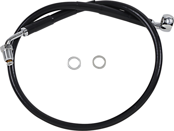 Extended Length Stainless Steel Brake Line Black, Vinyl Coated Oversize [+51 mm (2'')], 1, nordicamoto.ro