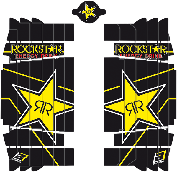 Rockstar Energy Radiator Louver Stickers Black, Yellow, 1, nordicamoto.ro