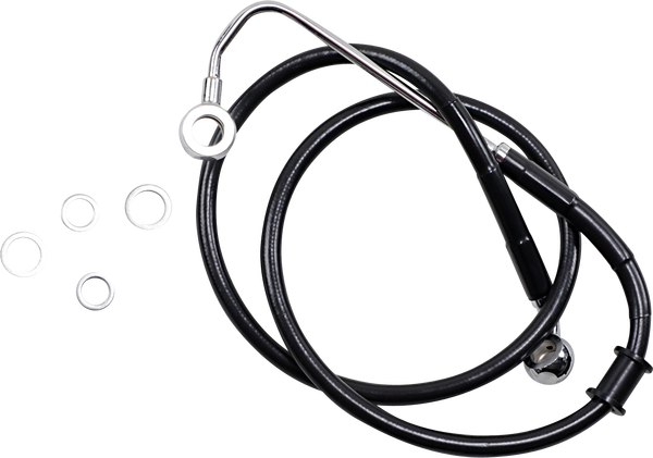 Extended Length Stainless Steel Brake Line Black, Vinyl Coated Oversize [+152 mm (6'')], 1, nordicamoto.ro