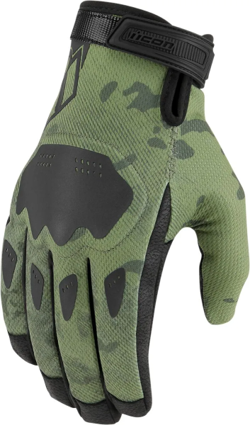Manusi Icon Hooligan™ CE Green Camo S, 1, nordicamoto.ro