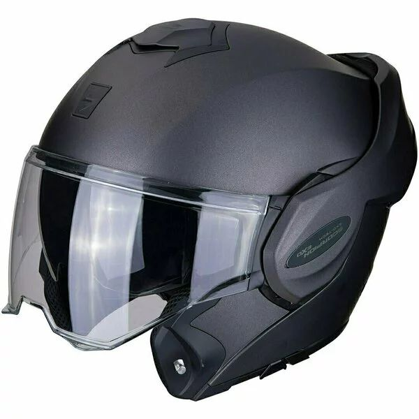 SCORPION EXO-TECH EVO SOLID S moduláris, hátrafelé nyitható sisak, antracit, 2, nordicamoto.ro