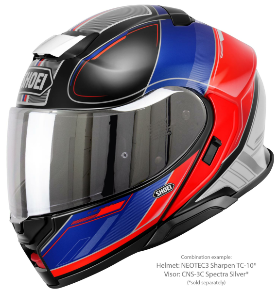 SHOEI NEOTEC3 SHARPEN TC-10 felhajtható sisak, kék/piros/fehér, M-es méret, 6, nordicamoto.ro